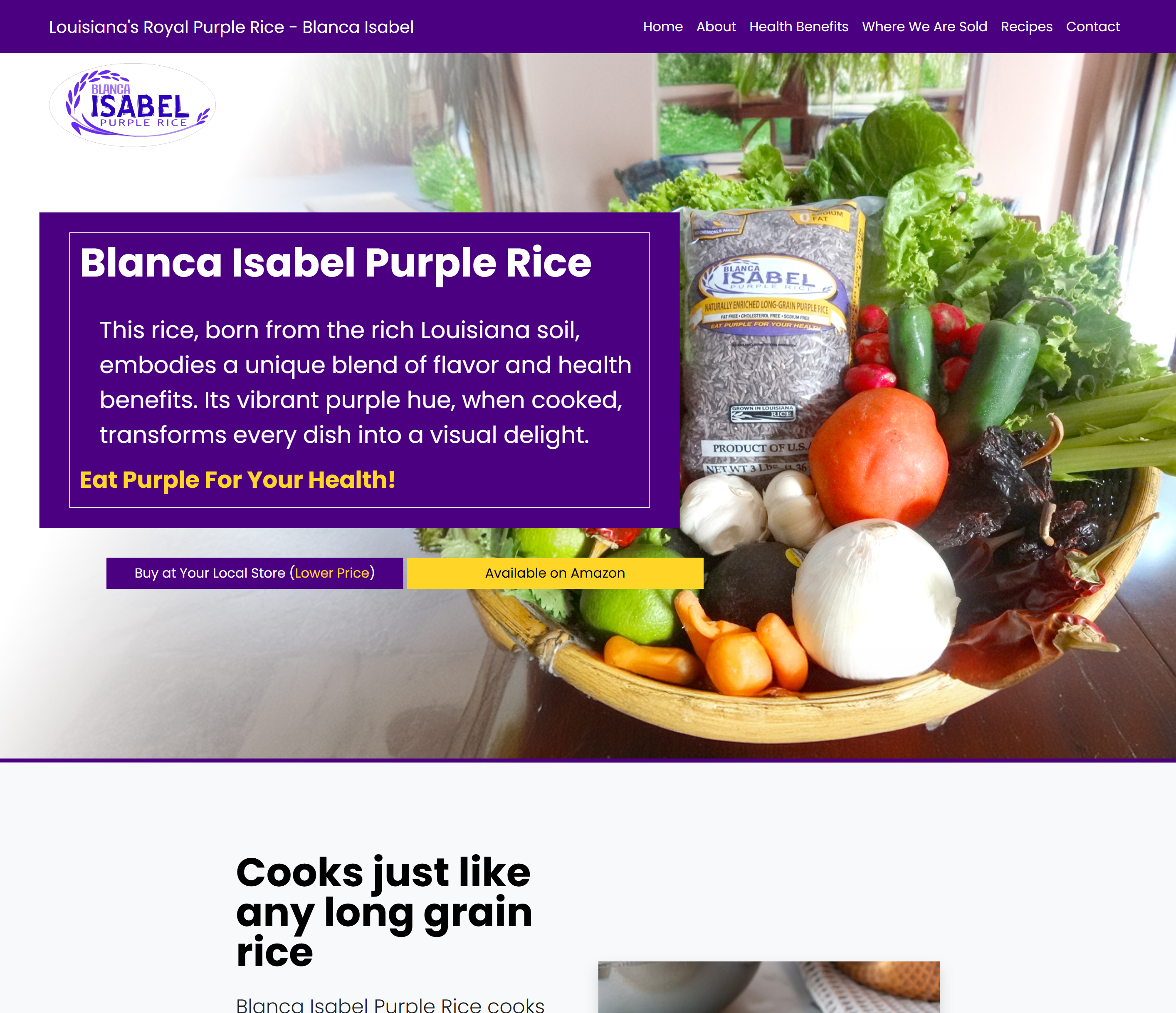 Blanca Isabel Purple Rice