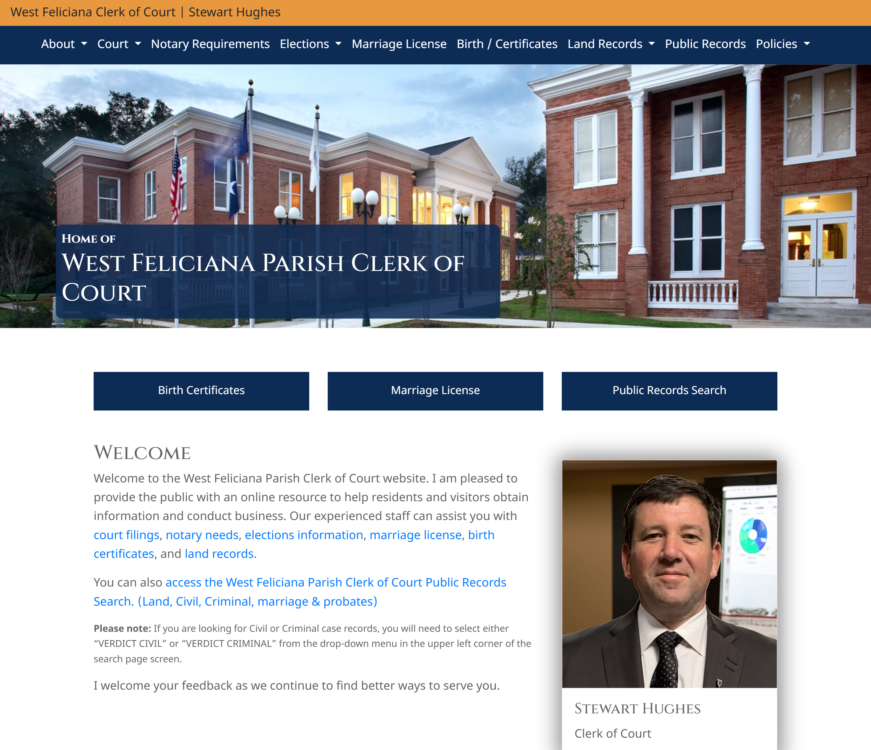 West Feliciana Parish Clerk of Court